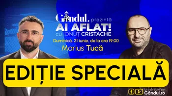 „Ai Aflat! cu Ionuț Cristache” ediție specială începe duminică, 21 iunie, de la ora 19.00, live pe Gândul. Invitat: Marius Tucă