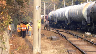Un tren cu marfa a deraiat in Mehedinti!
