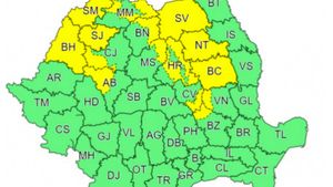 ANM a actualizat prognoza meteo pentru weekend. Cod galben și potrocaliu de ninsori și viscol în România