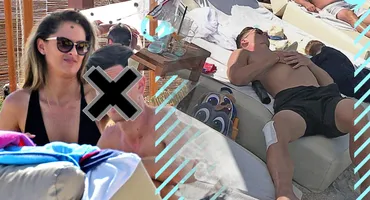 Unul dintre fotbaliștii de ”națională” se recuperează... la plajă! Imagini în exclusivitate cu fundașul & soția lui
