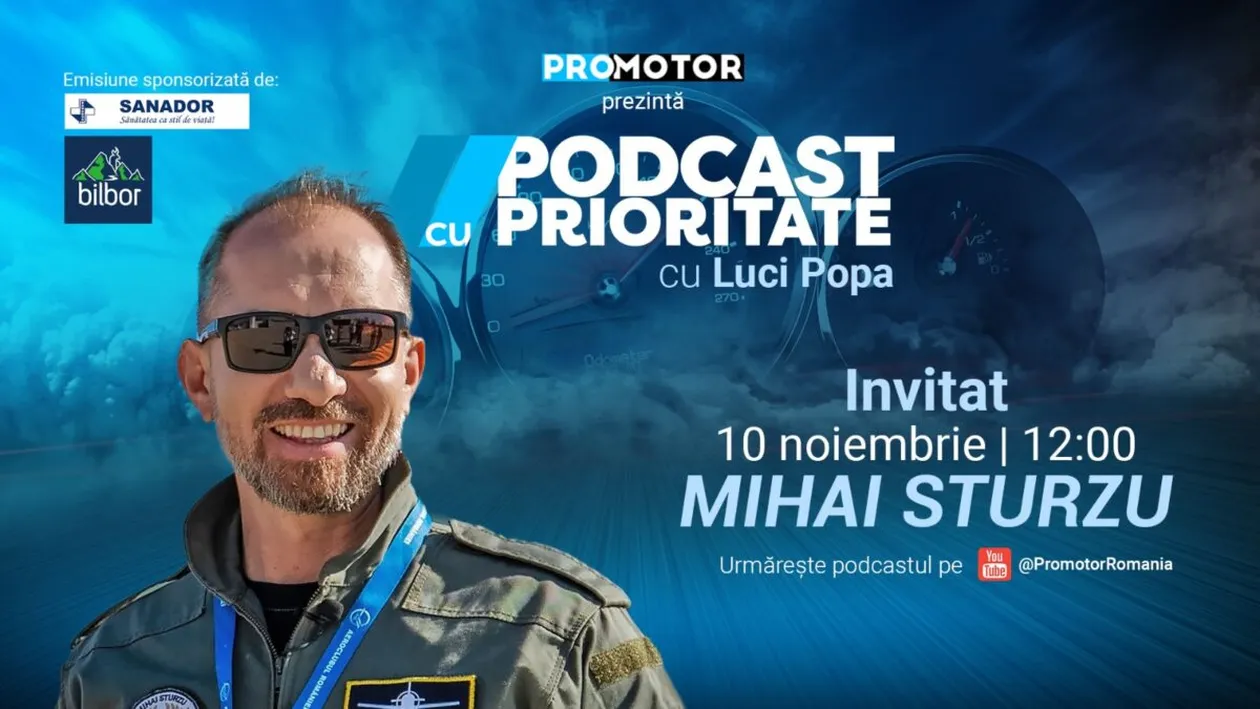 „Podcast cu Prioritate” #85 by ProMotor. Mihai Sturzu despre viața de pilot, disciplină și visul de a zbura