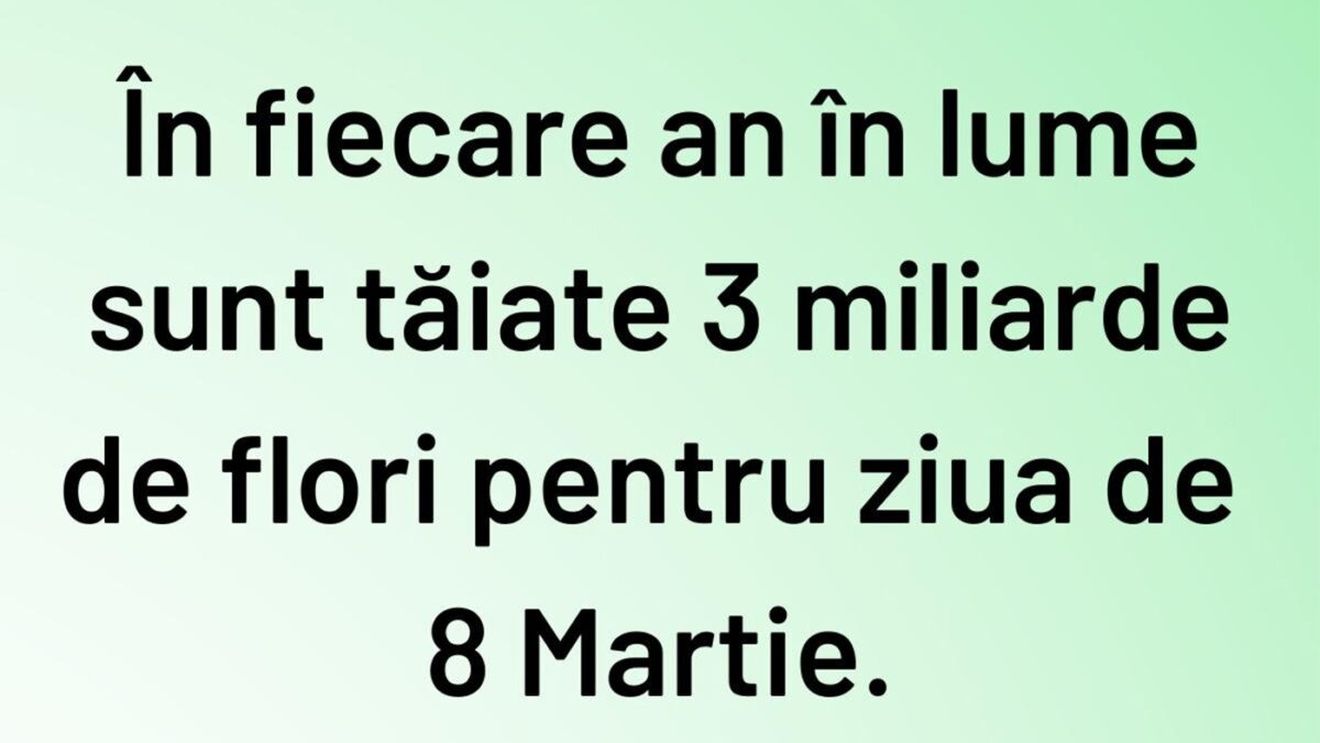 BANCUL ZILEI | Statistică de 8 Martie