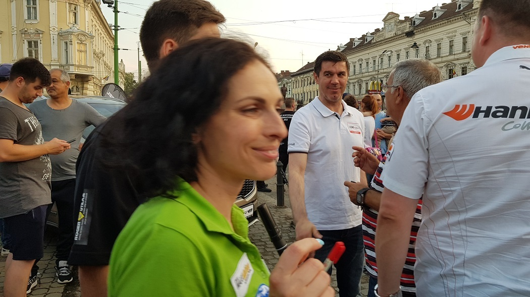 Mihai Leu, în mijlocul amatorilor de raliuri