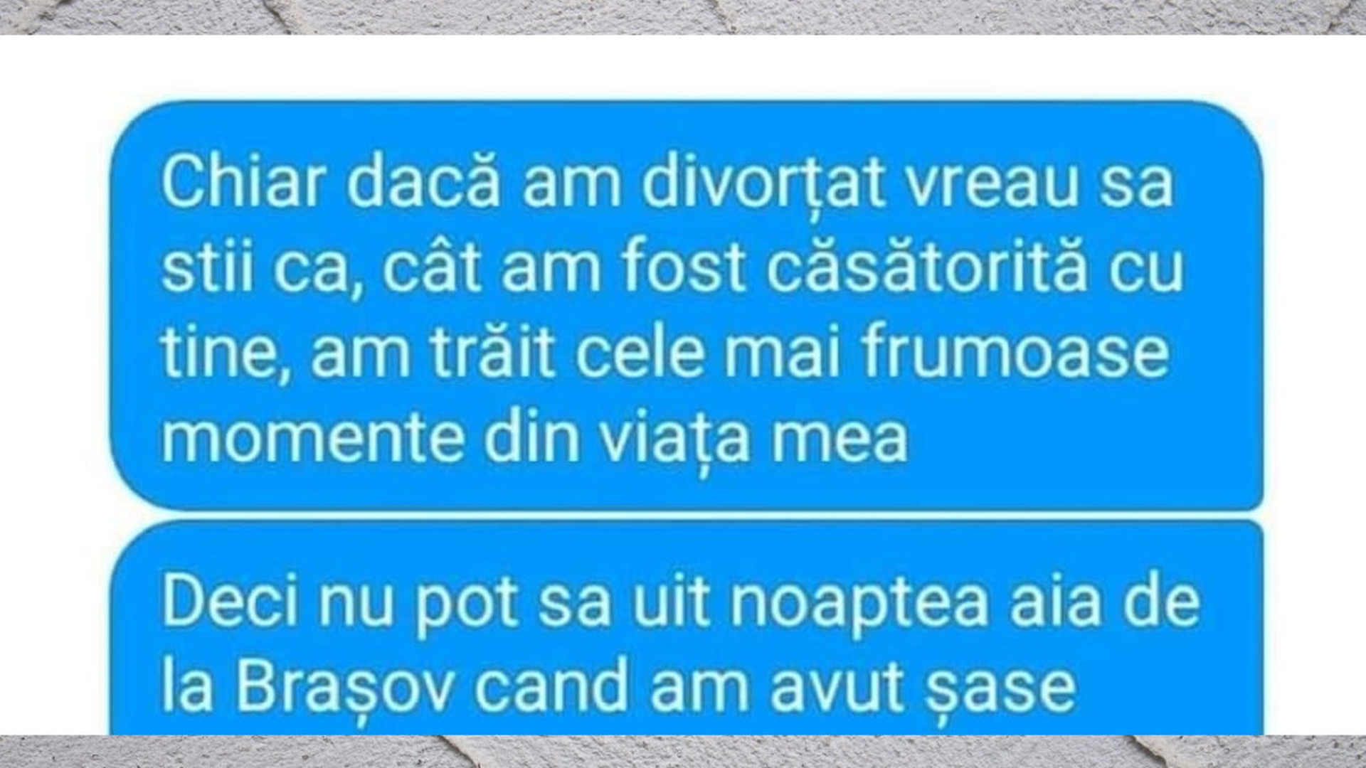 Bancul de luni | "Cât am fost căsătorită cu tine, am trăit cele mai frumoase momente din viaţa mea"