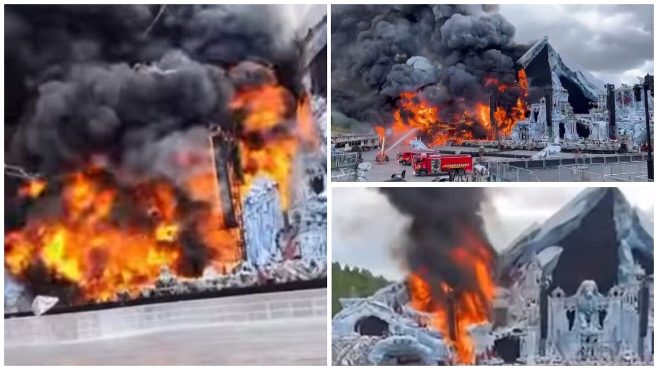 Incendiu la festivalul Tomorrowland din Belgia! Scena principală a fost mistuită de flăcări uriașe