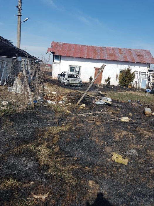 Un incendiu de vegetație a scăpat de sub control în Giurgiu