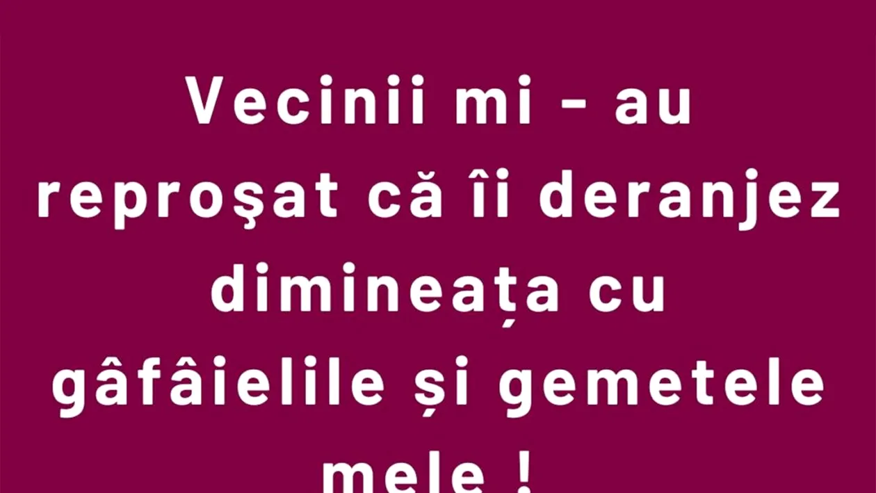 BANC | Vecinii deranjați