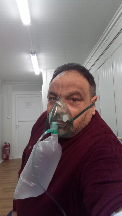 Lucian, când a fost preluat la Spitalul Județean Giurgiu