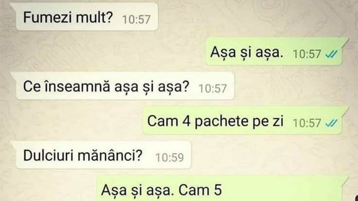 Bancul începutului de săptămână | "Fumezi mult?"