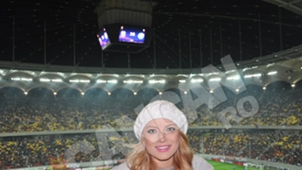 Elena Gheorghe a sustinut Steaua din tribune. Pazea, o gravida in galerie!
