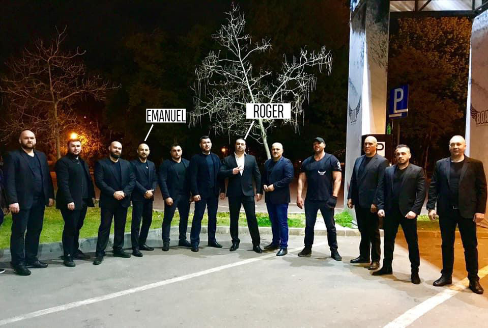 Emanuel și Roger Bogdan, alături de echipa care asigura ordinea într-un club select din Capitală