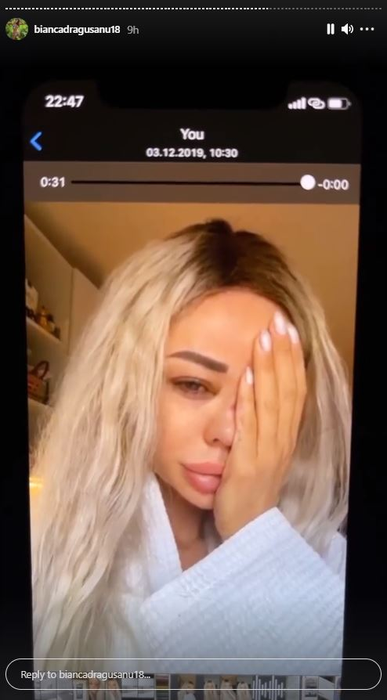 Bianca Drăgușanu a arătat din greșeală înregistrarea cutremurătoare în care este leșinată lângă pat: “Am trăit în casă cu un om care mă filma non stop! Nu ți se pare că ăsta e șantaj?!”