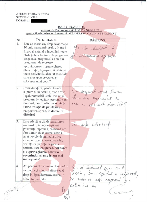 Întrebările adresate lui Călin Geambașu în instanță
