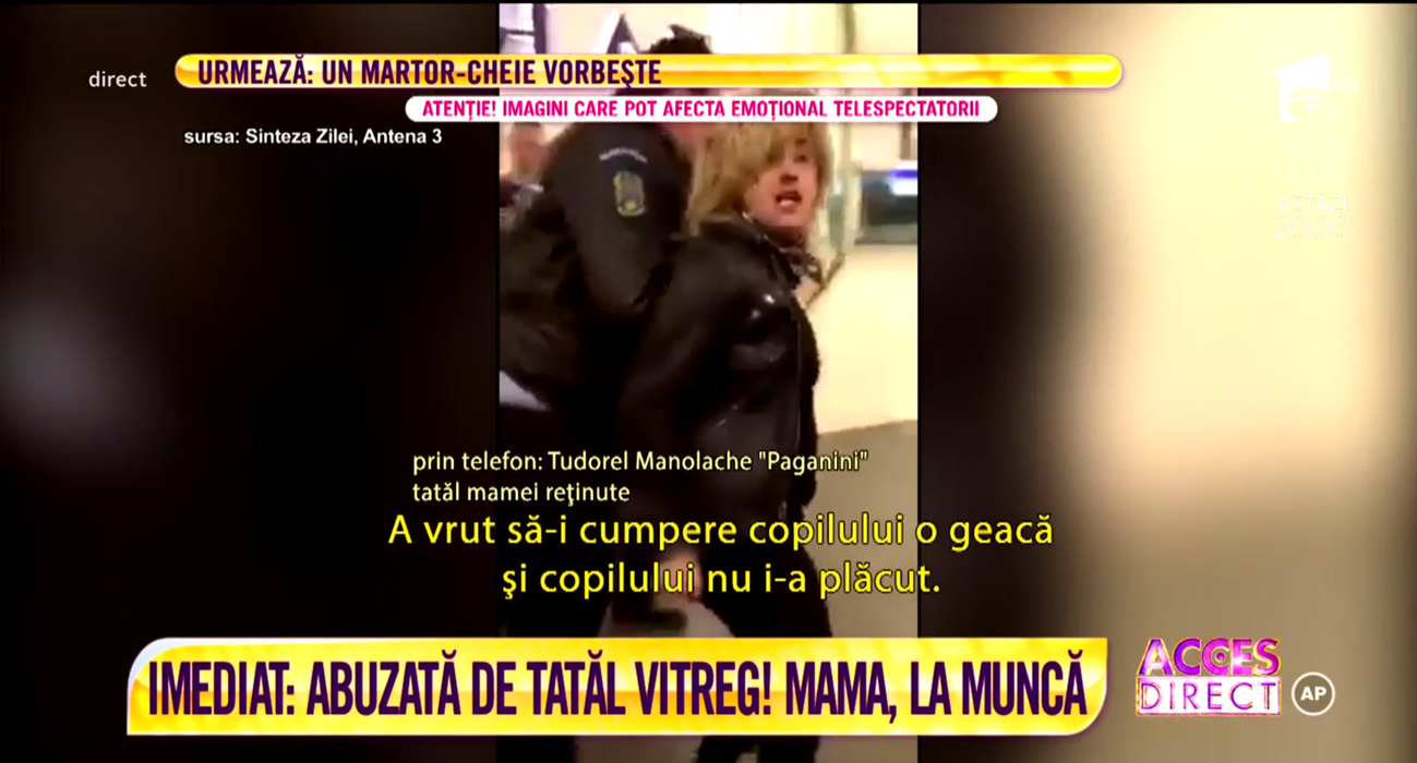 Femeia încătuşată la mall  în faţa copilului, primele declaraţii: “L-am lovit şi imediat m-a pus la pământ“