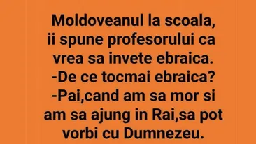BANC | Moldoveanul, la școală, îi spune profesorului că vrea să învețe ebraică