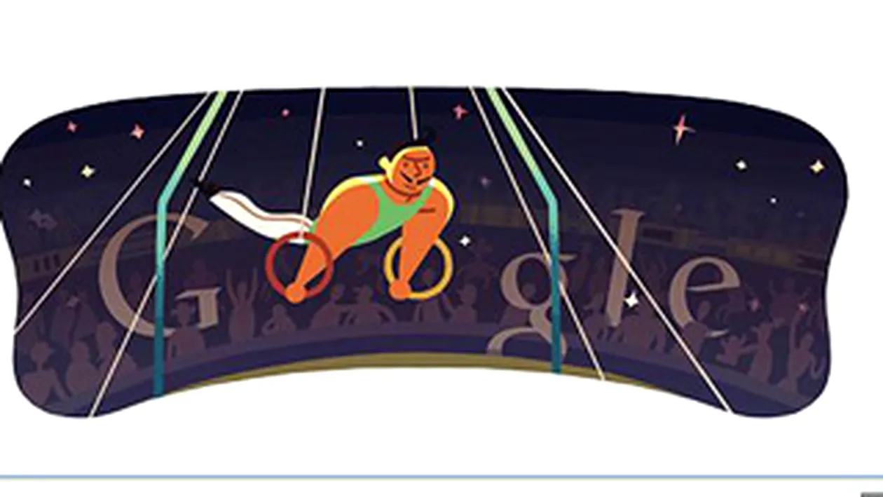 Google promoveaza azi gimnastica - proba masculina la inele