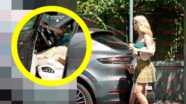 Andreea Bălan, show total în noul bolid de 150.000 €! A dat flash-uri cu fustița super scurtă și i-a lăsat pe toți cu gurile căscate