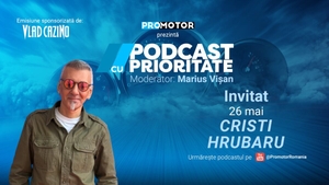 Cristi Hrubaru vine la „Podcast cu Prioritate” #101 by ProMotor. Discuții despre motociclete, mașini, rock și proiecte caritabile