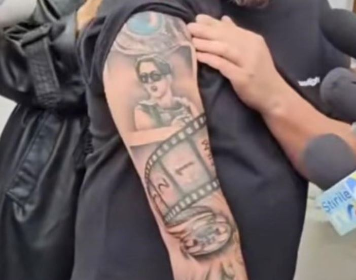 Tatuajul pe care tatăl lui Sebi l-a făcut în memoria fiului său/ sursă foto:  captură video