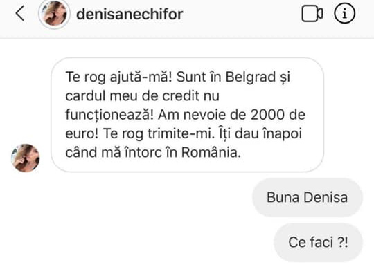 I-au spart contul de Instagram și cer sume de bani! Denisa Nechifor, în culmea disperării: “Dați report, vă rog“