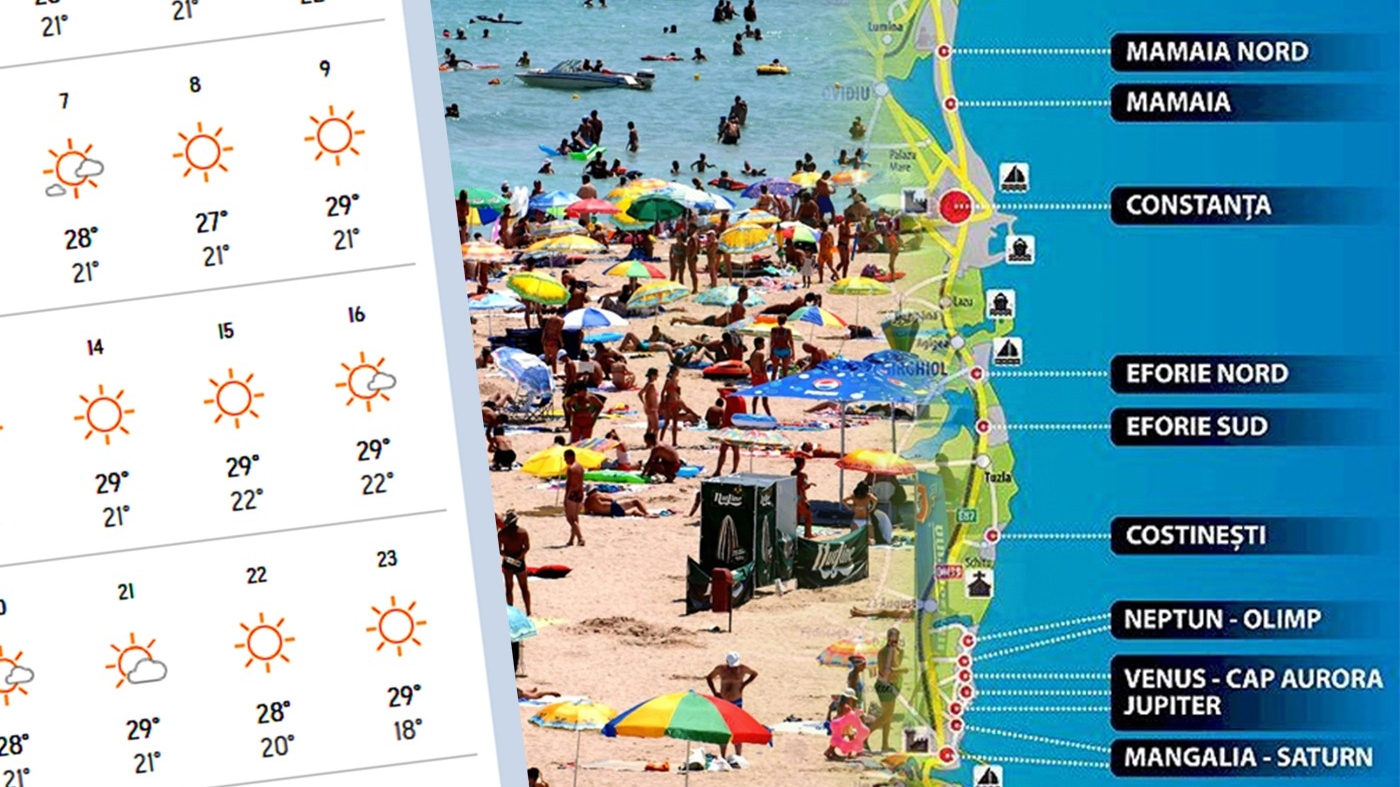 Ai concediu la mare în luna august? Meteorologii Accuweather anunță cum va fi vremea în Mamaia și în celelalte stațiuni de pe litoralul românesc