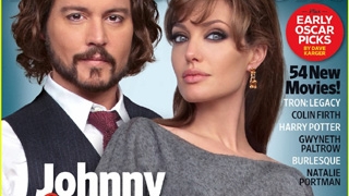 Angelina Jolie si Johnny Depp, impreuna pe coperta revistei "Entertainment Weekly"