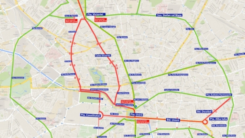 Atenție șoferi! Restricții de trafic în București. Traseele a 40 de linii de transport au fost modificate