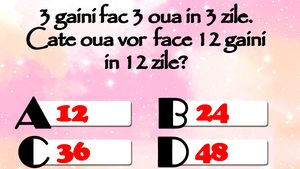Testul IQ devenit viral | 3 găini fac 3 ouă în 3 zile. Câte ouă vor face 12 găini în 12 zile?