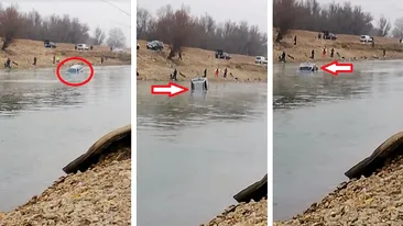 Momente de groază în Cernavodă! O mașină a plonjat în apă