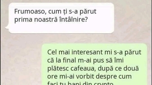 BANC | "Frumoasa" și prima întâlnire