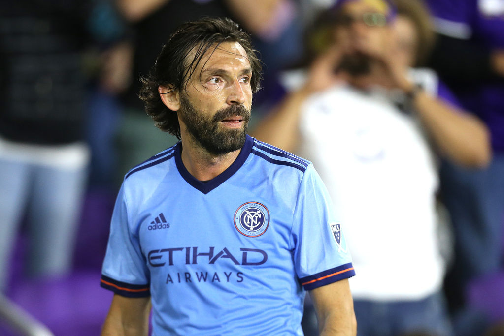 Andrea Pirlo în tricoul ultimei sale echipe, New York City