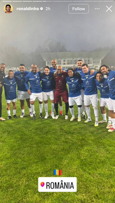Ronaldihno a jucat un meci demonstrativ la Iași/ sursă foto: Instagram