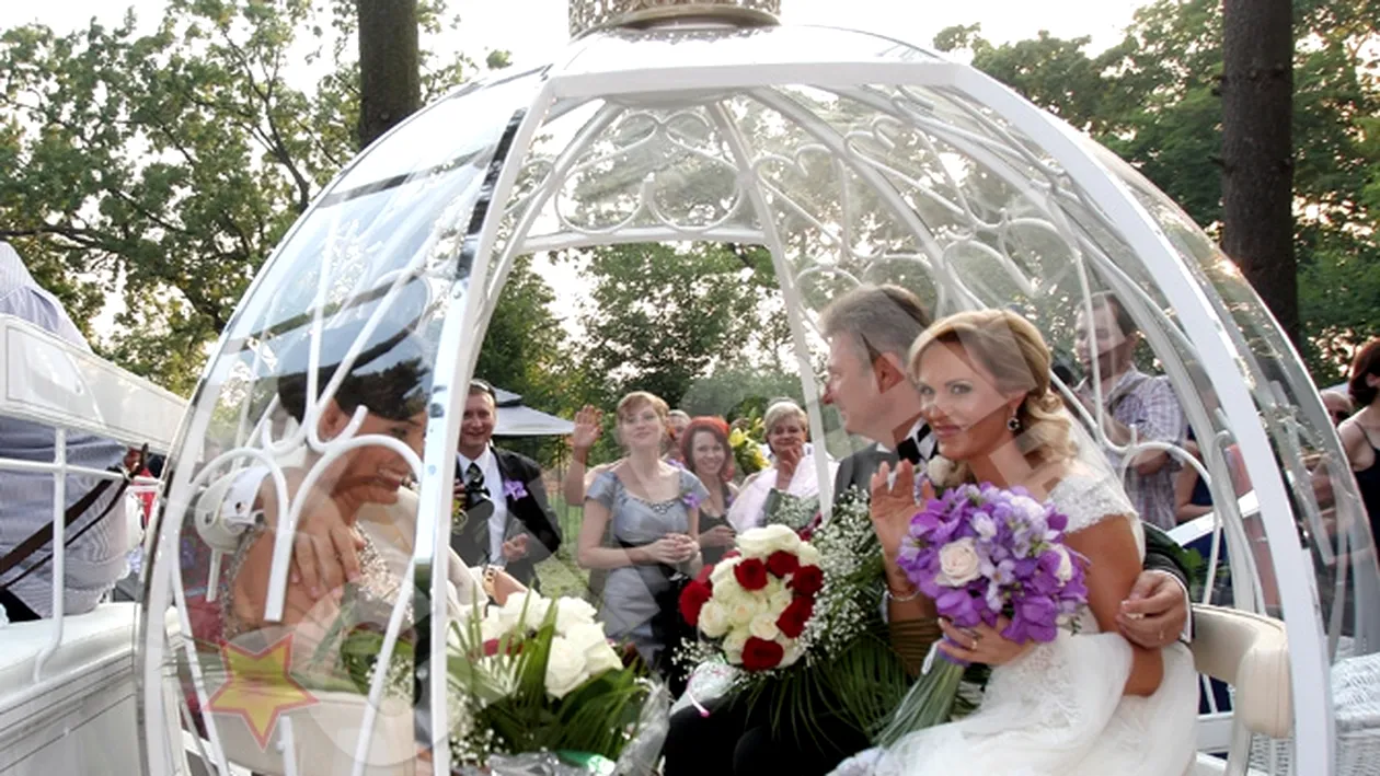 VIDEO Gabi Firea a avut o nunta ca in povesti! A plecat de la ceremonie cu o caleasca