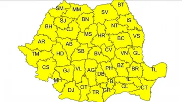 Avertizare meteo de la ANM: Cod Galben! Zonele afectate + prognoza pentru București