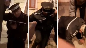 Ei ne protejează! Polițist din Galați, filmat beat mangă, încercând să dea o amendă