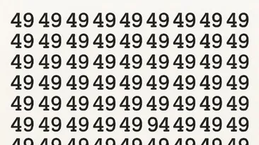 Test de inteligență | Depistați singurul număr diferit de 49! Geniile reușesc în maximum 19 secunde