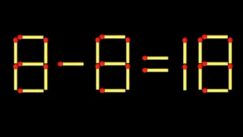 Test IQ cu chibrituri | Corectați 8 – 8 = 18, mutând un singur băț