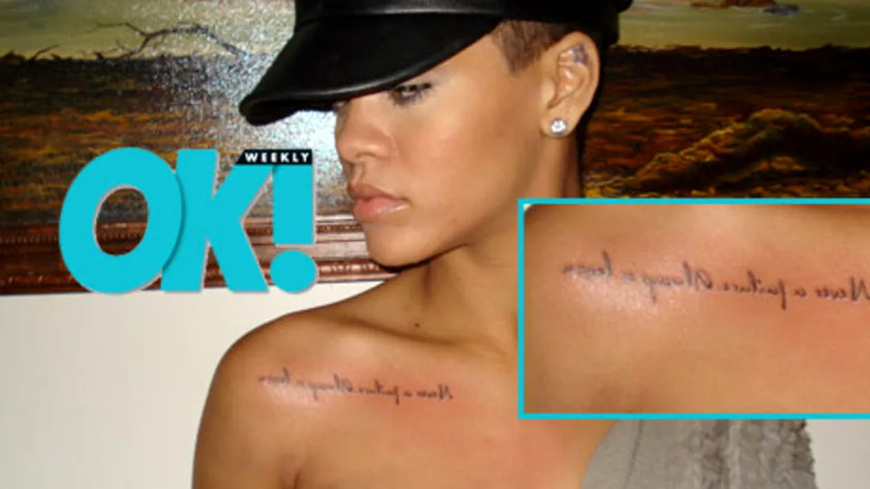 Rihanna si-a mai facut un tatuaj: Niciodata un esec, intotdeauna o lectie!