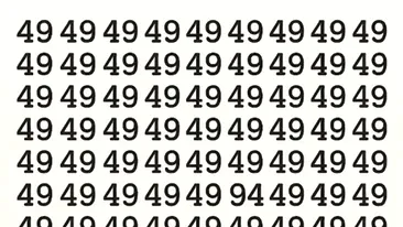 Test de inteligență | Depistați singurul număr diferit de 49! Geniile reușesc în maximum 19 secunde