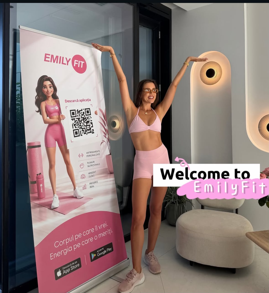 Emily Burghelea a fost acuzată că a furat numele brandului de fitness/ sursa: social media