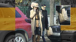 Liviu Vârciu și Anda Călin, apariție spectaculoasă în zona de nord a Capitalei! Stil și eleganță cu mâncarea la pachet în mână!