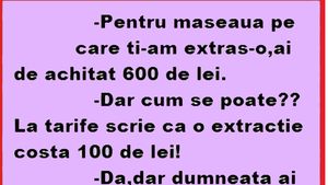 BANC | "Pentru măseaua pe care ți-am extras-o, ai de achitat 600 de lei"