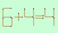 Test de inteligență | Mutați un singur chibrit, pentru a corecta 6 + 4 = 4. Ai găsit toate cele 3 soluții?