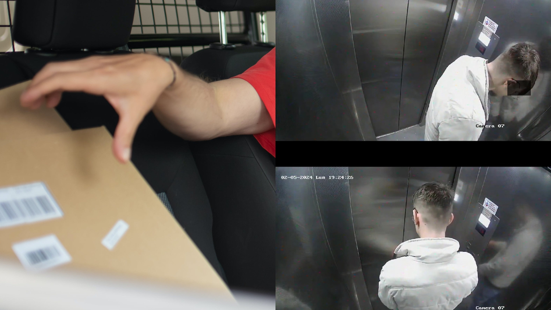 Gestul dezgustător făcut în lift de un livrator din Iaşi! "Apoi pune mâna pe mâncarea voastră"