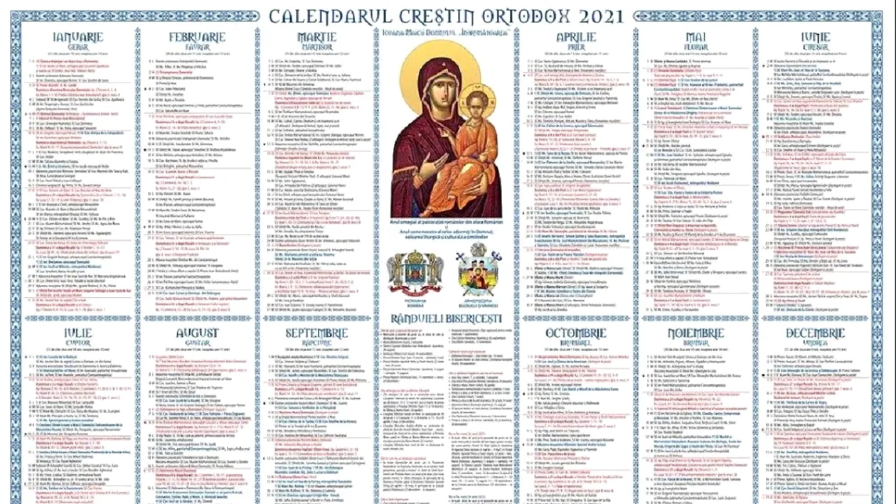 Calendar ortodox joi, 25 martie. Astăzi este Buna Vestire, sărbătoarea marcată de cruce roșie
