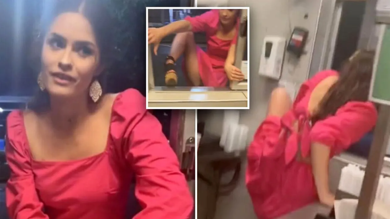 Sătulă să tot aștepte, clienta McDonalds din imagine a ieșit din mașină și a intrat pe geamul de la drive-thru, pentru a-și găti singură burgerii