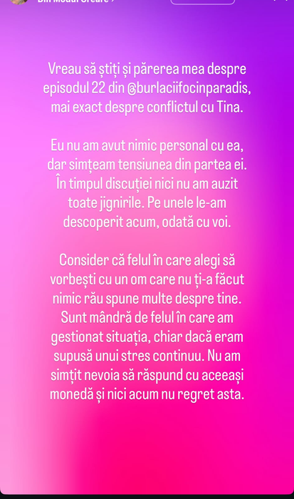 Război total la Burlacii: Foc în Paradis. Tina și Roxana Lite au dus în online conflictul de la Pro TV și spiritele s-au încins