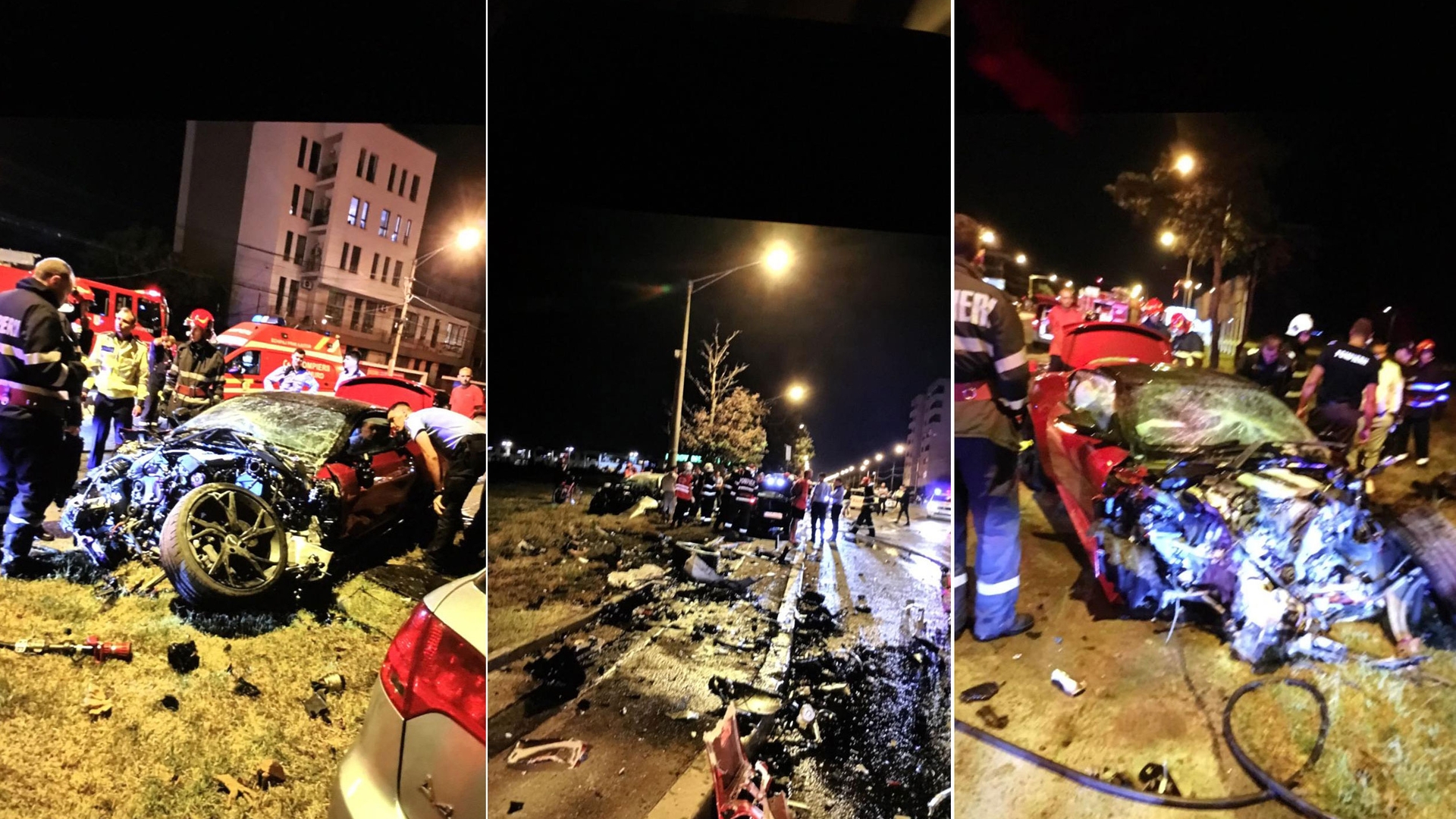 Mario Iorgulescu, accident rutier cu un Aston Martin DBS. Imagini dramatice de la faţa locului