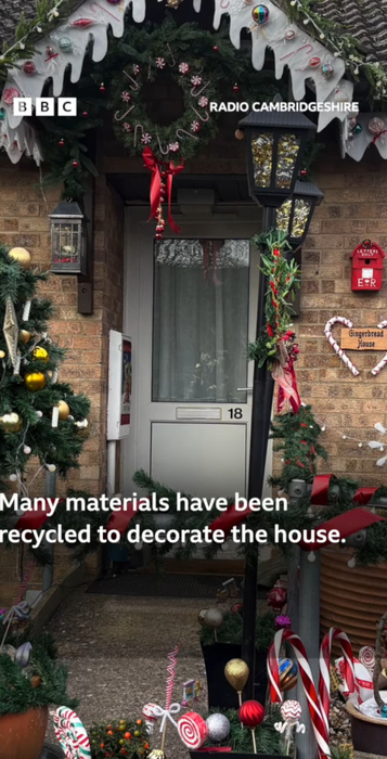 Camelia i-a impresionat pe jurnaliștii de la BBC după ce și-a decorat casa de Crăciun. Sursă foto: Instagram bbccambridgeshire