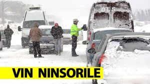 Meteorologii avertizează! Ninsori viscolite și vânt de peste 100 km/h, în mai multe județe din țară